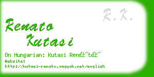 renato kutasi business card